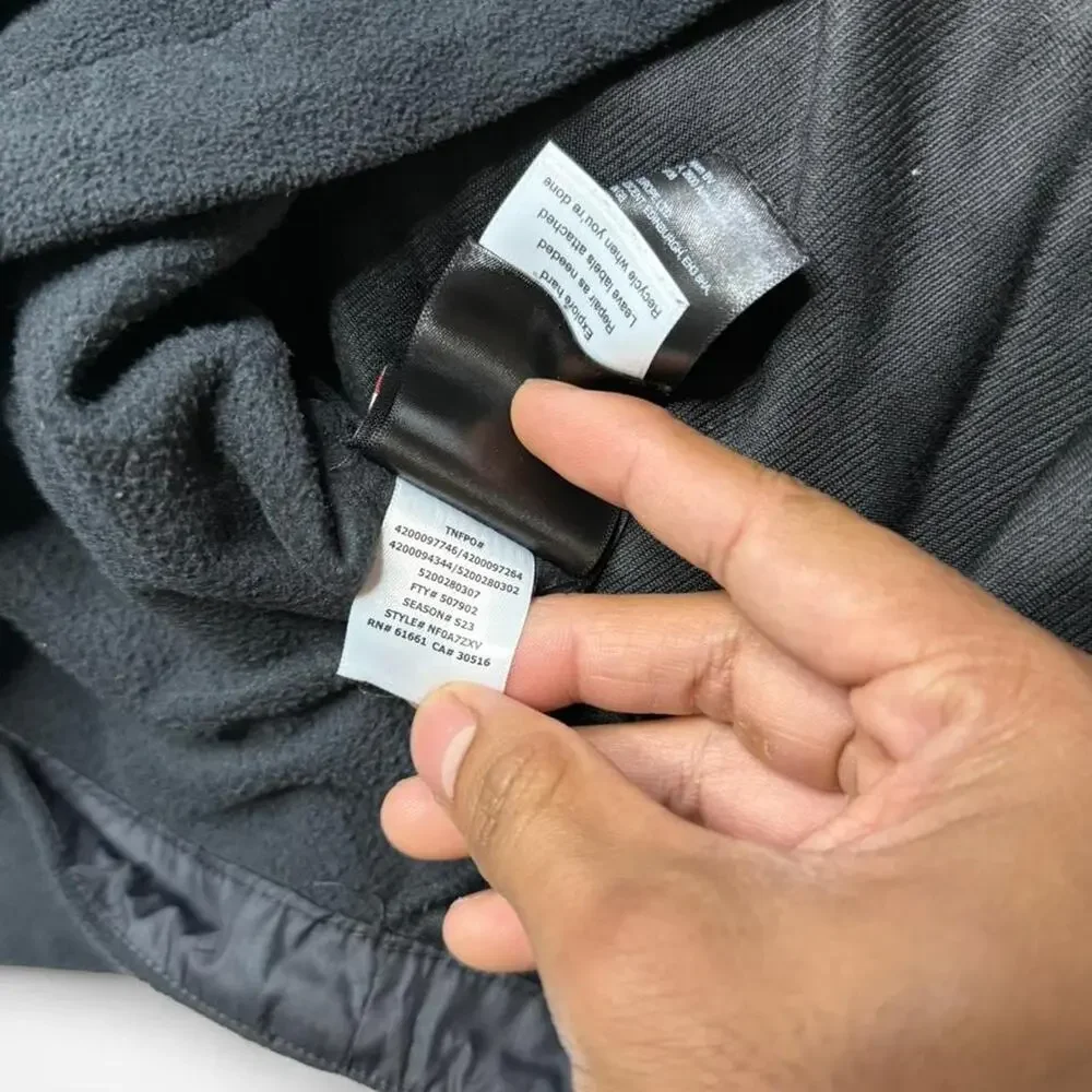 The North Face Polartec 1/4 Zip Fleece Pullover Black Men’s Small NF0A7ZXV